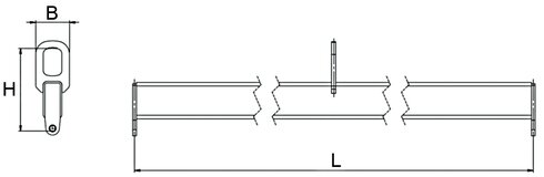 Løfteåg type LF stregtegning