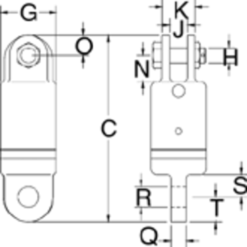 Crosby S-3 Jaw and Eye Swivel measurements