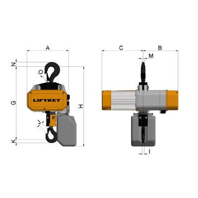 Electric Chain Hoist LIFTKET 4.000 – 25.000 kg