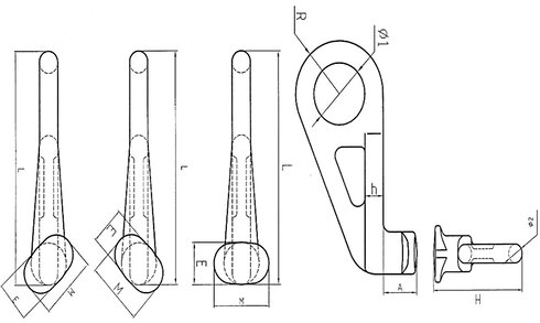 Containerbeslag POWERTEX CH stregtegning