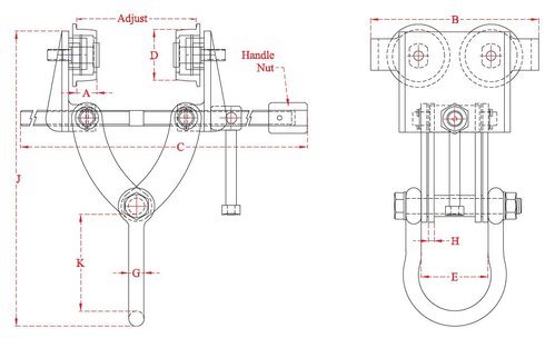 Bjælkeklemme Superclamp BA_dwg