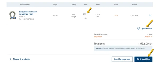 Hvordan bestiller jeg varer online?