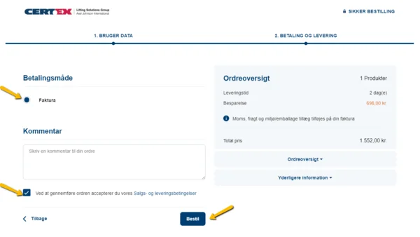Hvordan bestiller jeg varer online?
