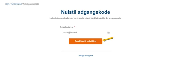 Nulstilling af adgangskoden