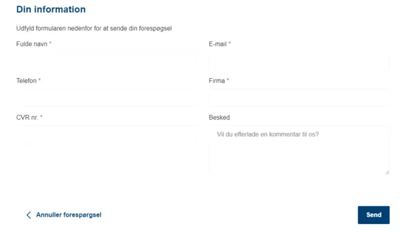 Hvorfor kan jeg ikke købe, men kun sende en forespørgsel?