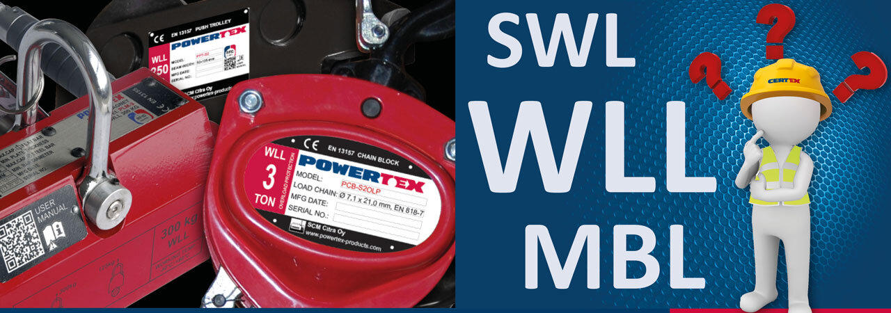 Lær om WLL, SWL og MBL | © CERTEX Danmark A/S Lær om WLL, SWL og MBL | © CERTEX Danmark A/S