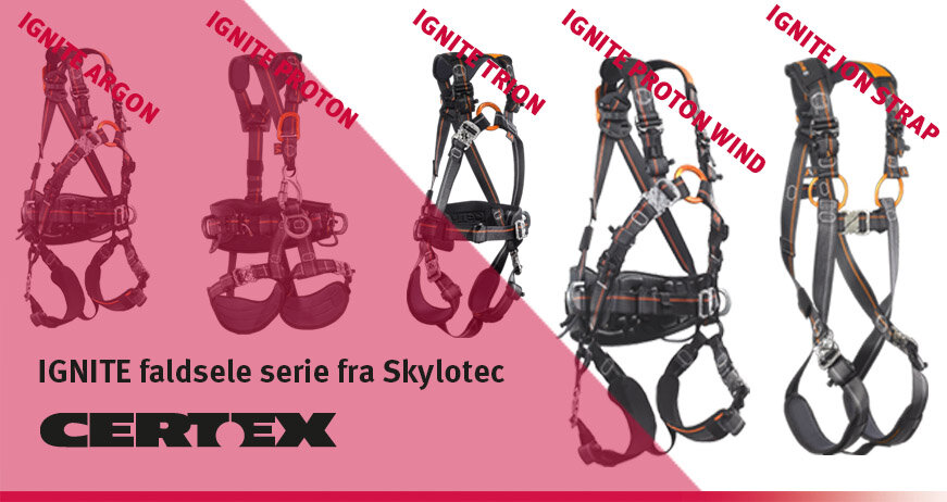 Ignite faldseler fra Skylotec | © CERTEX Danmark A/S Ignite faldseler fra Skylotec | © CERTEX Danmark A/S