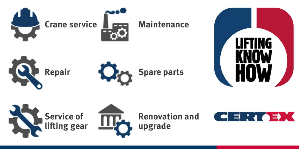 Service inspections, repair and maintenance of lifting equipment and cranes | © CERTEX Danmark A/S