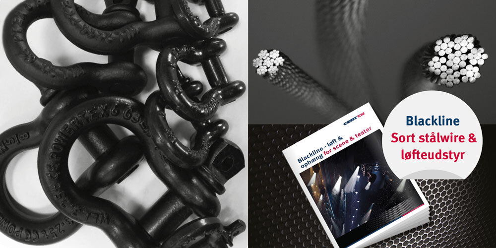 Blackline | © CERTEX Danmark A/S Blackline - sort stålwire og løfteudstyr | © CERTEX Danmark A/S
