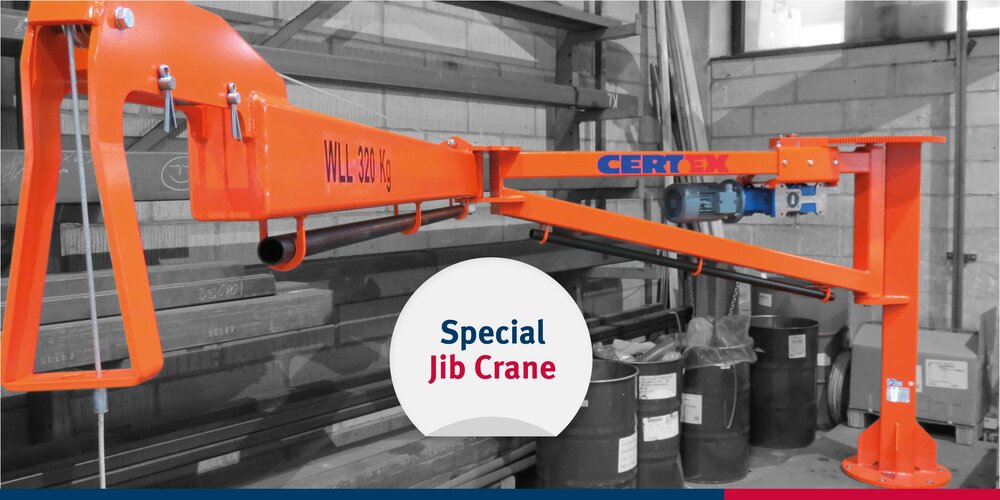 Jib Crane with foldable Arm | © CERTEX Danmark A/S