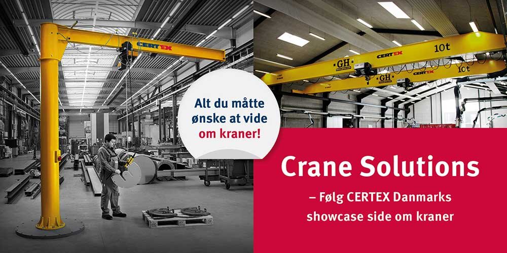 Her handler det kun om kraner | © CERTEX Danmark A/S Vores LinkedIn showcase sider handler kun om kraner og krantilbehør | © CERTEX Danmark A/S