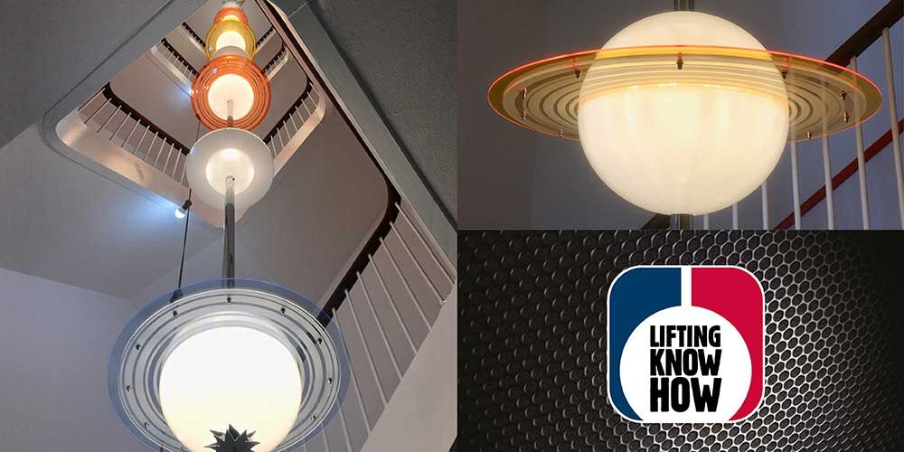 Lampeophæng | © CERTEX Danmark A/S Ophængning af speciel lampe | © CERTEX Danmark A/S